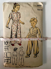 Rare 10 cent DuBarry 2645B Child Drop Seat Pajamas or Sleeper 6 c1941 picture