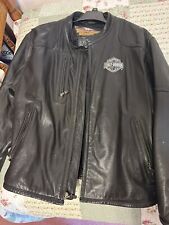 100th Anniversary Black Leather Jacket Harley Davidson 100 Years Size XXL picture
