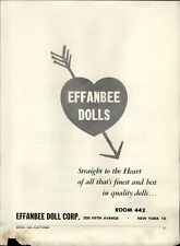 1958 PAPER AD Effanbee F&B Dolls Straight to The Heart picture