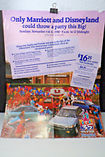 Rare Vtg. 1990 Disneyland & Marriott Party 35 Years Special Event Poster 17