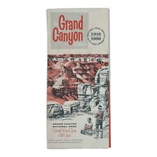 VINTAGE 1966 Grand Canyon Arizona Travel Guide BROCHURE South Rim Map Hotels VTG picture