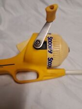 VTG Snoopy Zebco Rod & Reel Peanuts Yellow White Fishing Pole 24” 1988 picture