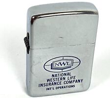 Vintage Park Polished Chrome Advertising Lighter National Western Insurance Co picture