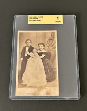 1860's TOM THUMB Wife & Baby CDV Original Photo P.T Barnum Circus ACA 1 Poor picture