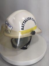 Vintage Hard Boiled Bullard Chief Fireman Helmet w/ Faceshield & Heat Shield R74 picture