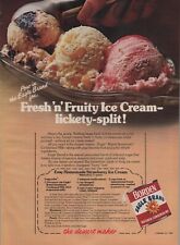 1982 Borden Eagle Brand Recipe Vintage Print Ad Fresh Fruity Homemade Ice Cream picture