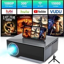 Projector with Wifi and Bluetooth, ZDK Native 1080P FHD 15000Lumens Mini gary  picture