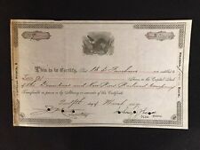 1889 The Greenbrier and New River Railroad Company Stock Certificate picture