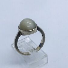 3.8g 925 STERLING SILVER GENUINE CATS EYE MOONSTONE RING SIZE 6.5 RARE GEMSTONE picture