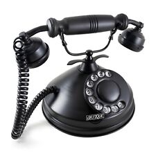 Vintage Black Telephone Antique NonWorking Rotary Dial Phone TableTop Decor Gift picture
