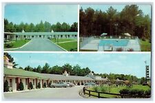 c1950's Motel Emporia Composite View Restaurant Classic Cars Emporia VA Postcard picture