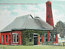 vintage ORRVILLE OHIO Oh., Postcard WATER WORKS And PUMPING STATION 1908-1912 TM picture