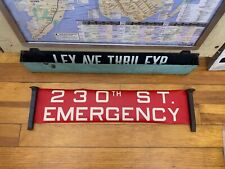 QUEENS TRANSIT NY NYC BUS ROLL SIGN FLUSHING JAMAICA 230TH STREET EMERGENCY ART picture