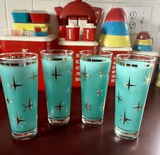 Bartlett Collins Turquoise Atomic  Northstar Highball Glass picture