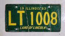 1963 Vintage ILLINOIS License Plate ~ LT 1008  ~ 🔥  🔥 picture
