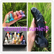 Wholesale Natural mix mini Penis quartz Crystal Carved Massager Wand Healing picture