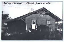 Blue Earth Minnesota MN Postcard CNW Depot c1960's Vintage RPPC Photo picture