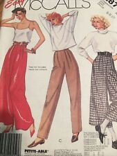 1986 McCalls 2871 Vintage Sewing Pattern Womens Pants Size 6 8 10 picture