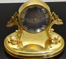 Antique French Desk Clock Verge Fusee Gilt Silver c1800's  WORKING ORDER RARE picture