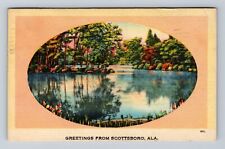 Scottsboro AL-Alabama, Scenic Greetings, Antique Souvenir Vintage c1955 Postcard picture