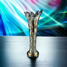 Northwood Carnival Glass Amethyst Tree Trunk Vase Standard Size 12” Iridescent picture
