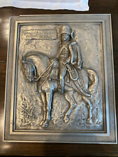 VINTAGE WESTERN GERMANY GES. GESCH GESCHM  PRESSED PEWTER WALL DECOR picture
