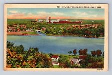 Akron OH-Ohio, Aerial Skyline, Antique, Vintage Souvenir Postcard picture