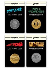 ⚡SET OF 4⚡1980's JOHN CARPENTER'S They Live The Fog 4 Collectible Coins *NEW* 🪙 picture