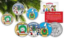 PEANUTS CHRISTMAS Charlie Brown JFK Half Dollar 3-Coin Set Tree Ornaments SNOOPY picture