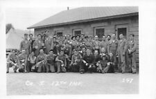 RPPC Army WW2 I Company 12th Infantry EKC 1930-1950 picture