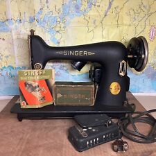 Vintage Singer Sewing Machine Head Model 66-18 Godzilla WW2 1941 with extras picture