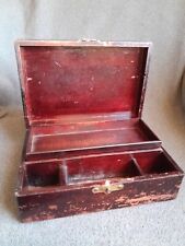 Rare Complete Antique National Cash Register Supplies Solid Wood Box With Tray picture