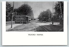 VINTAGE TELFORD PENNSYLVANIA TELFORD TRIPPER TROLLEY CAR UNPOSTED POSTCARD P4082 picture