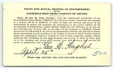1927 GOLDFIELD DEEP MINES OF NEVADA JUNE MEETING STOCKHOLDERS POSTCARD P1912 picture