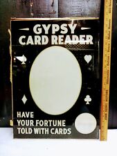Antique Gypsy Card Reader Fortune Telling Coin-Op Arcade Machine ORIGINAL Glass picture