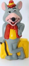 Vintage 1985 Chuck-E-Cheese Pizza Winking Mouse Coin Piggy Bank Figurine 6.5