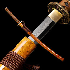 Hand Forged Katana Sword Clay Tempered L6 Steel Real Bamboo Hamon Razor Sharp picture