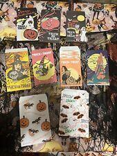 Lot of 9 Halloween Paper Treat  Vintage picture