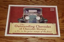 1929 Chevrolet Full Line Sales Brochure 29 Chevy Roadster Phaeton Coupe picture