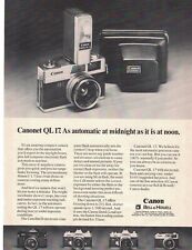 Canonet QL 17 Camera 1971 Vintage Magazine Print Ad Canon Bell Howell automatic picture