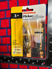 Box of 18 NEW FLICKER FLAME C7  LIGHT BULB candle 3 watt E12 candelabra base 3w picture