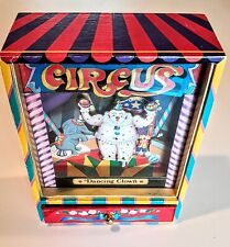 Vintage Circus Dancing Clown Animated Shadow Music Box picture