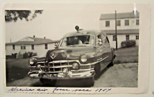 1951 CADILLAC AMBULANCE, Grenier Air Base, MANCHESTER, NH, b&w photo, 5.75 x 3.5 picture