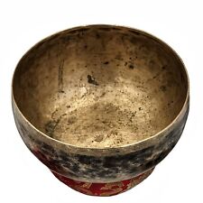 Vintage Oxidized Patina Hand Beaten Singing Bowl Tibetan W/ Mallet Sound Healing picture
