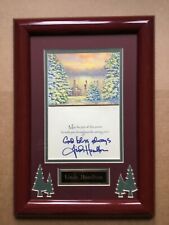 Rare Linda Hamilton In-Person Signed Christmas Card with Custom Framing  picture