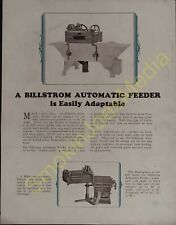 Vintage Nels J. Billstrom Rockford Illinois USA Automatic Feeder Ad Piece  picture