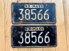 Pair of 1963 Massachusetts License Plates picture