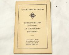 Erie Railroad Company 1951 Instructions for operating air conditioning equipment picture