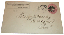 1867 LACKAWANNA RAILROAD DL&W USED COMPANY ENVELOPE EXCHANGE PLACE NEW YORK picture