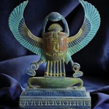 Rare Winged Scarab Artifact - Ancient Egyptian Amulet, Finest Stone Craftsmansh picture